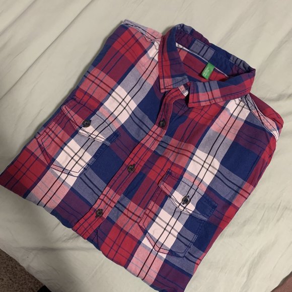 UCB T-shirt in blue/red/white check - Picture 3 of 6